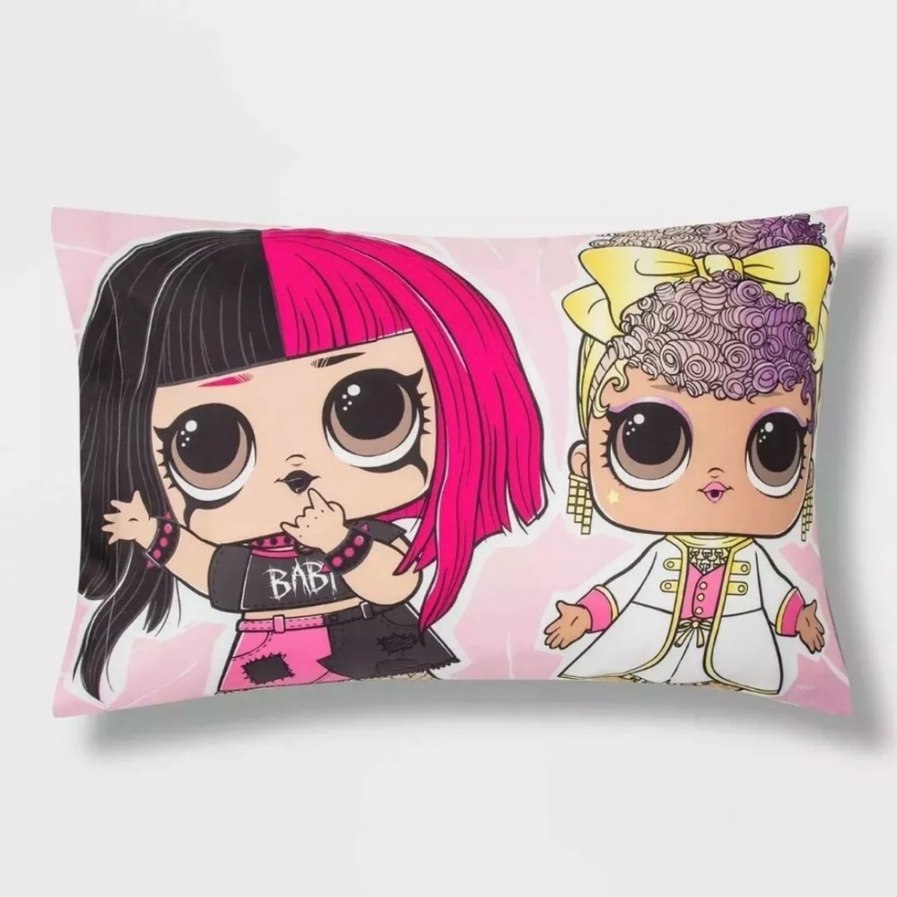 LOL Surprise ROCK STAR GIRLS Reversible Standard Pillowcase 20in X 30 in New